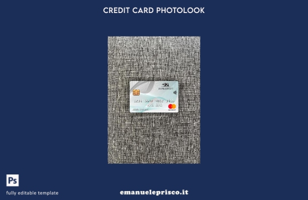 modello frontale photolook mastercard della Banca della Cisgiordania in stile ve